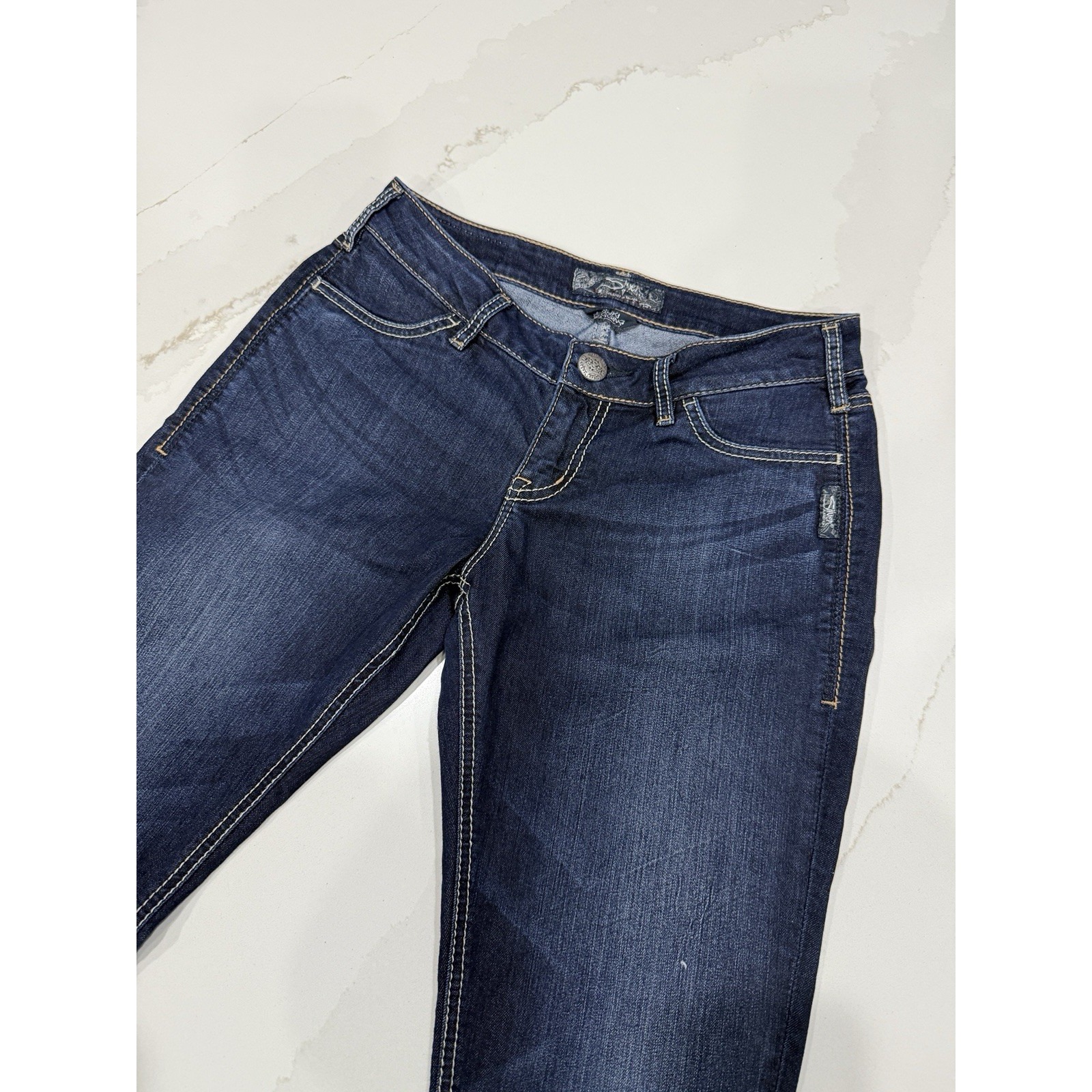 Silver Suki Jegging Jeans Womens 28x29 Blue Dark Wash Stretch Preppy Timeless